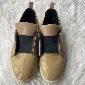 Sol Sana ‘Mickey’ Nude Patent Leather Loafers Slip-On Shoes Sneakers Sz 9 Casual